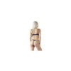 Soutien-gorge sexy demi-seins en satin avec chainette et string 